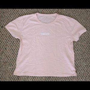 Baby Pink “CUTE AF” Short Sleeve Top